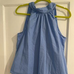 JCrew Blue Tie Neck Halter Size 6